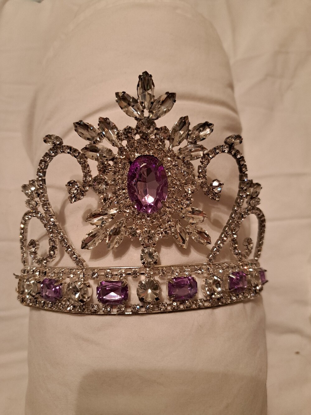Crystal and Purple Gem Tiara Crown - Women Accessories - Set of 12 NEW